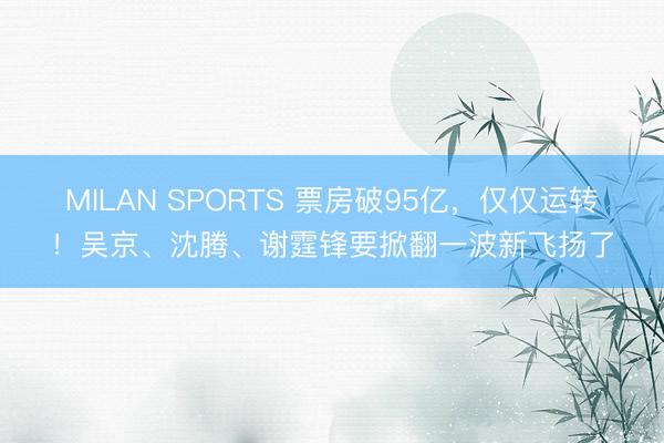 MILAN SPORTS 票房破95亿，仅仅运转！吴京、沈腾、谢霆锋要掀翻一波新飞扬了