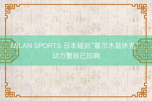 MILAN SPORTS 日本碰到“霍尔木兹休克” 动力警报已拉响