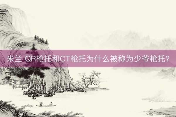 米兰 QR枪托和CT枪托为什么被称为少爷枪托?